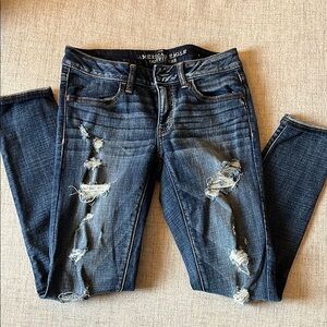 American Eagle Distressed super stretch jegging Jeans